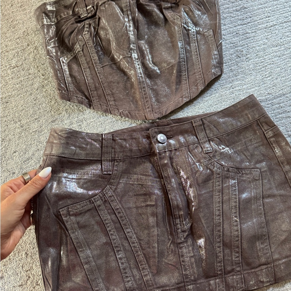 Forever 21 Shimmering Brown Outfit
